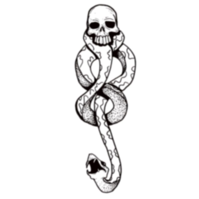 Juice Volcanic Death Eater Snake Stick Tattoo Stickers Dark Series Arm ...