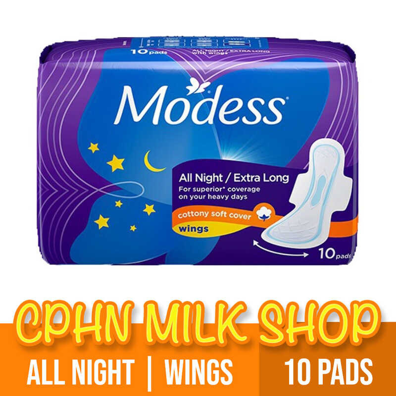 Modess All Night Extra Long With Wings Sanitary Napkin 10 Pads 2D7 ...