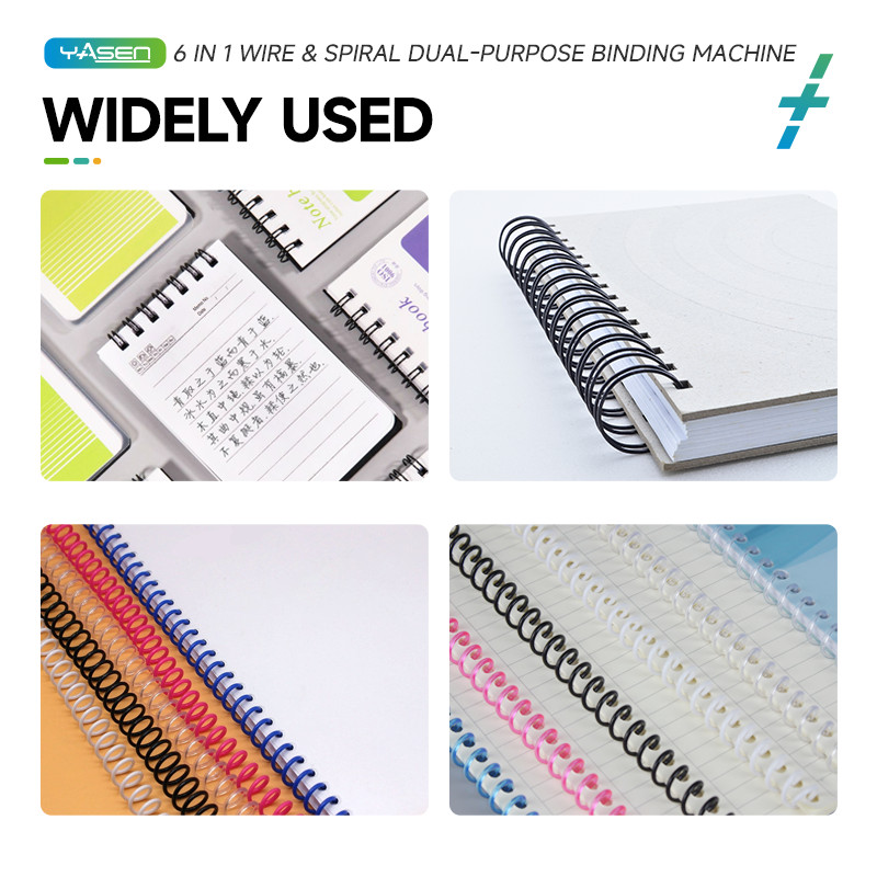 Officom 6n1 Binding Machine OC-W12D - Wire & Spiral Dual Binder for ...