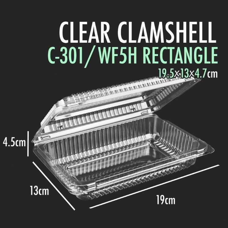 Disposable Clear Clamshell Food Container Rectangle For Cakes, Pastry ...