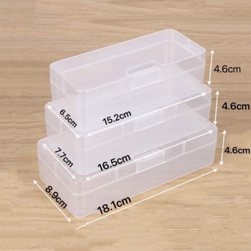 Durable Transparent Plastic Box Rectangular PP for Stationery Jewelry ...