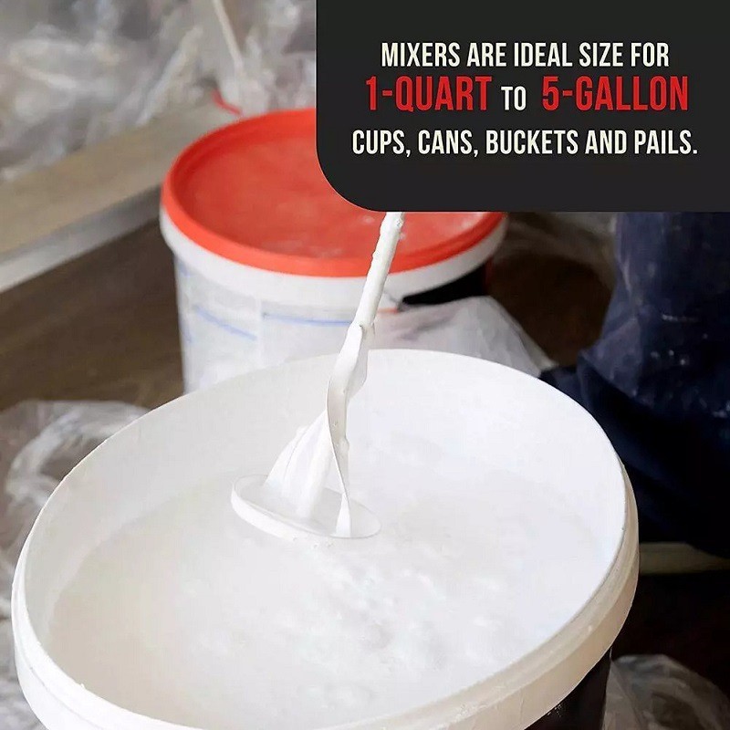 Drill Mixing Paddle Heavy Duty Paint Mixer for Putty Cement Epoxy Resin ...