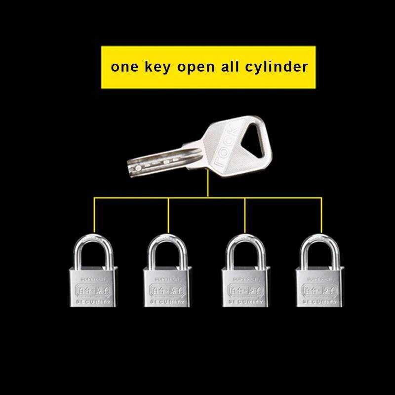 3 4Pcs 3 Same Key Open All Full Copper Cyder Padlock Household ...