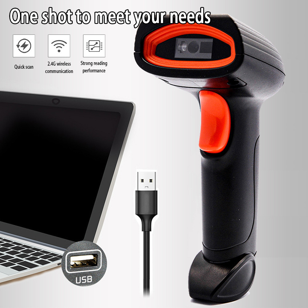 Plug Barcode Wired Play Scanner Portable 1D Handheld Bar Pos For ...