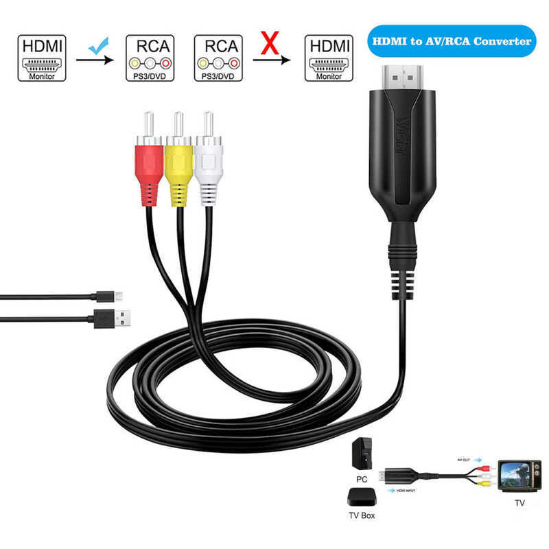 Converter AV Video Audio Up 4K30hz Supports Pal/Ntsc For TV Box, Roku ...
