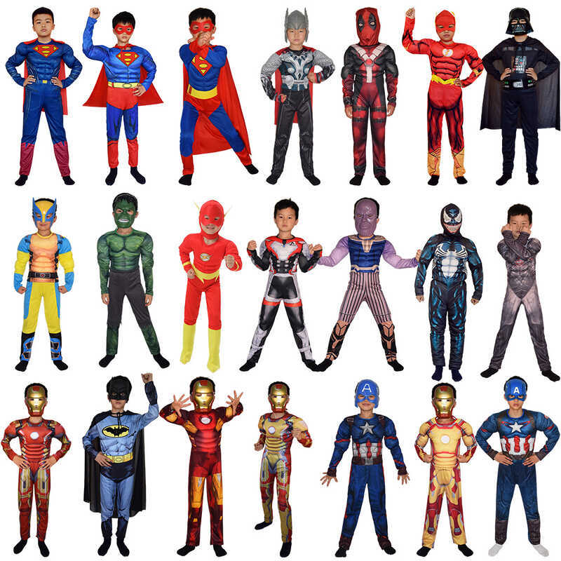 Halloween Captain America Costume for Kids Role Play Cosplay Spider-Man ...