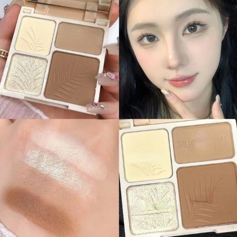4 Four Color Contour High Gloss Powder Palette Matte Brightening ...