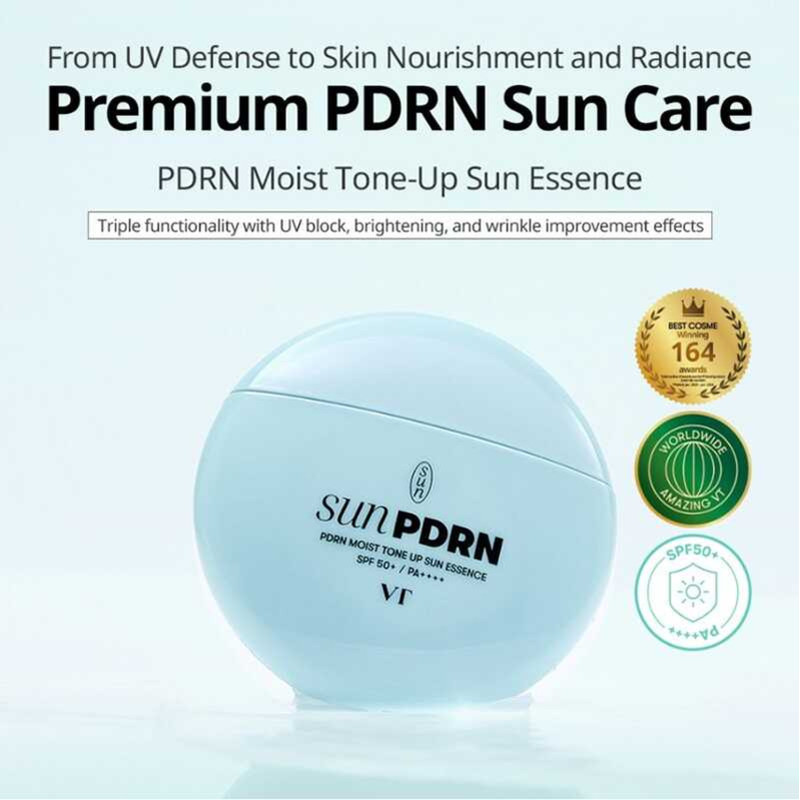 PDRN VT Moist Tone-Up Sun Essence 50Ml Watery Sun Essence Spf50+ Pa ...