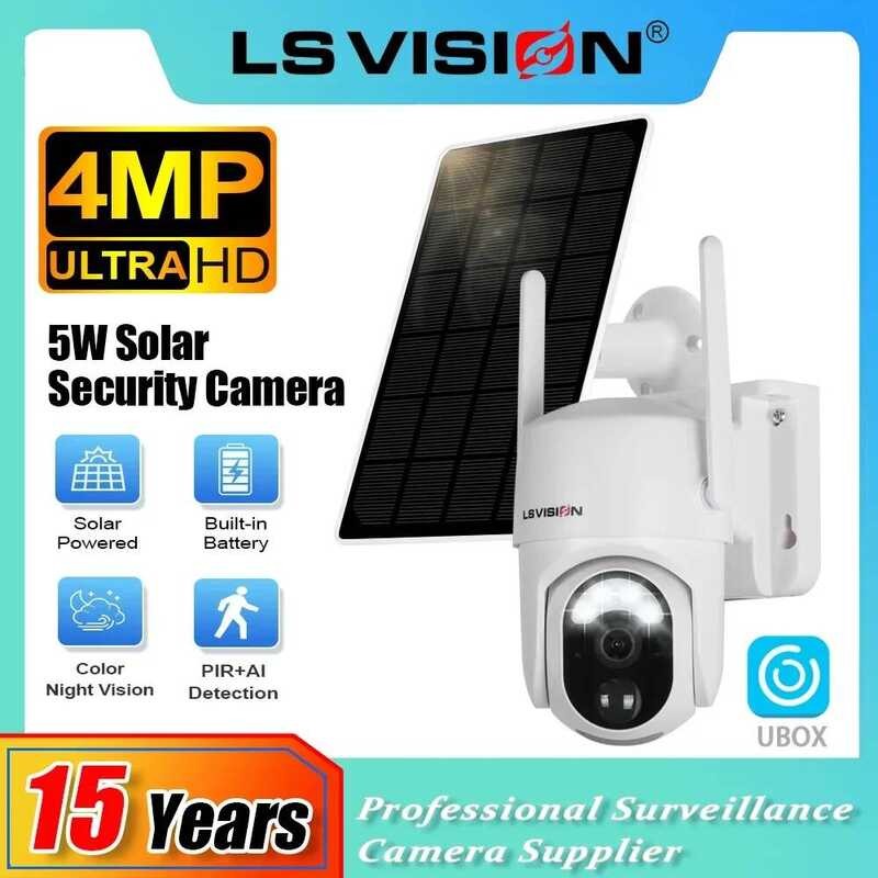 W LS VISION 4Mp Monitor Outdoor Night Vision Color Camera PIR Detection ...