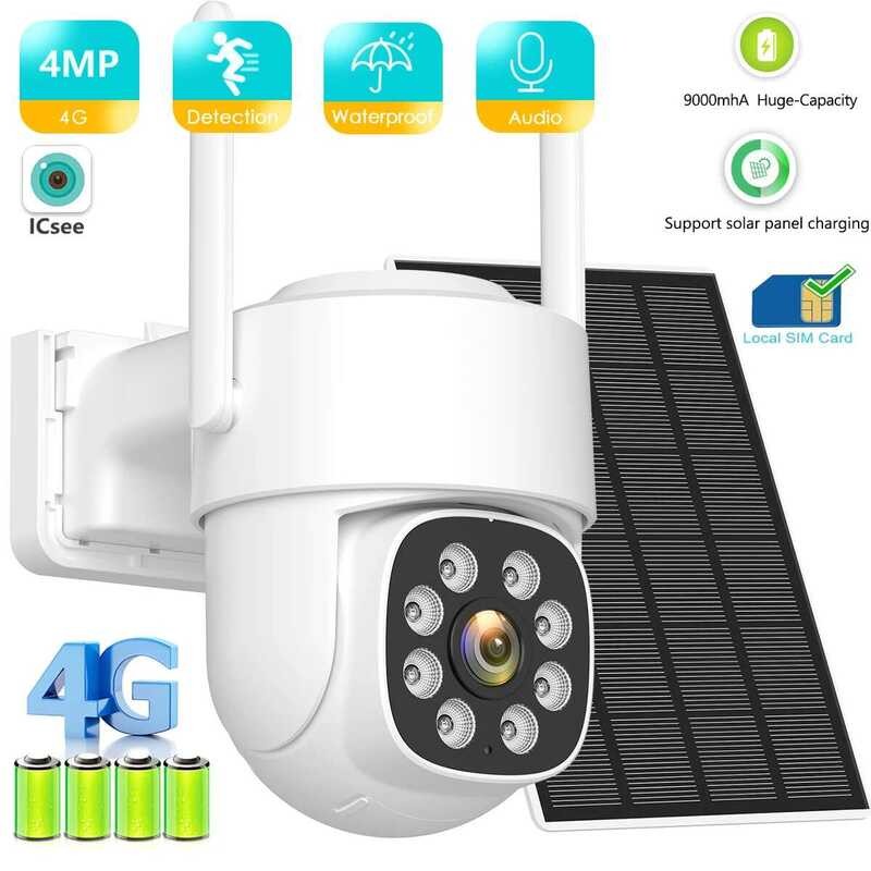 W 4Mp 4G Sim Card Camera Lens Dual Screen Wireless Wifi Outdoor ...