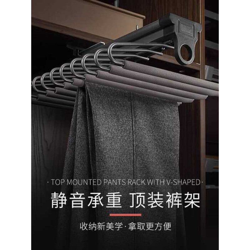 Wardrobe Built-in Pull-out Telescopic Sliding Top-mounted Rail Hanger ...