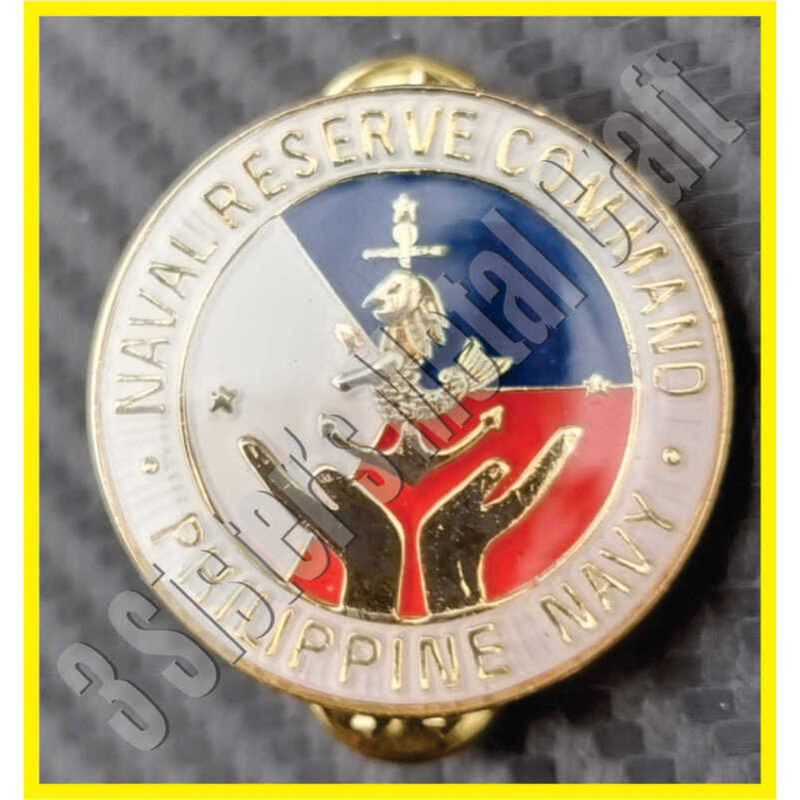 Naval Reserved Command Pin, Laminated, Brass Materials, 3Cm Diammeter ...