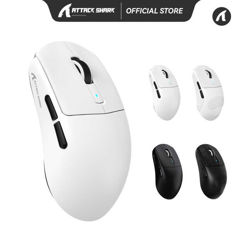 ATTACK SHARK R6 Ultralight 39G Wireless 8K Paw3950max Gaming Mouse B56 ...