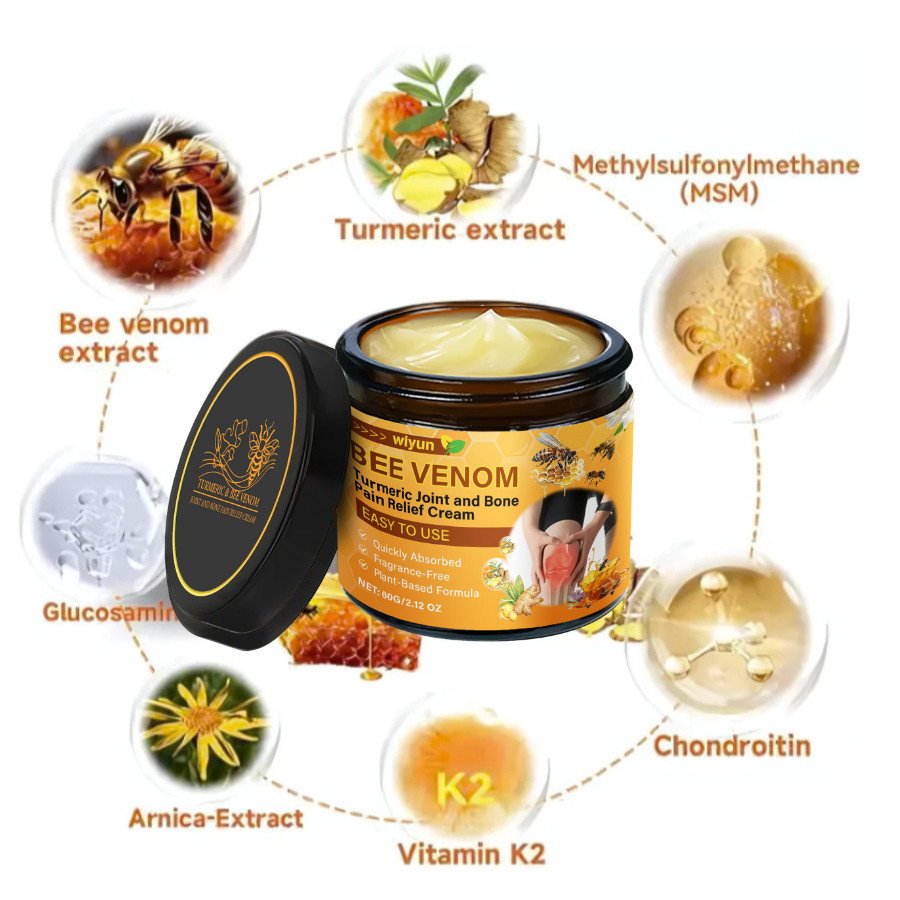 Bee Venom Turmeric Joint Bone Pain Relief Cream Gout Ointment for Joint ...