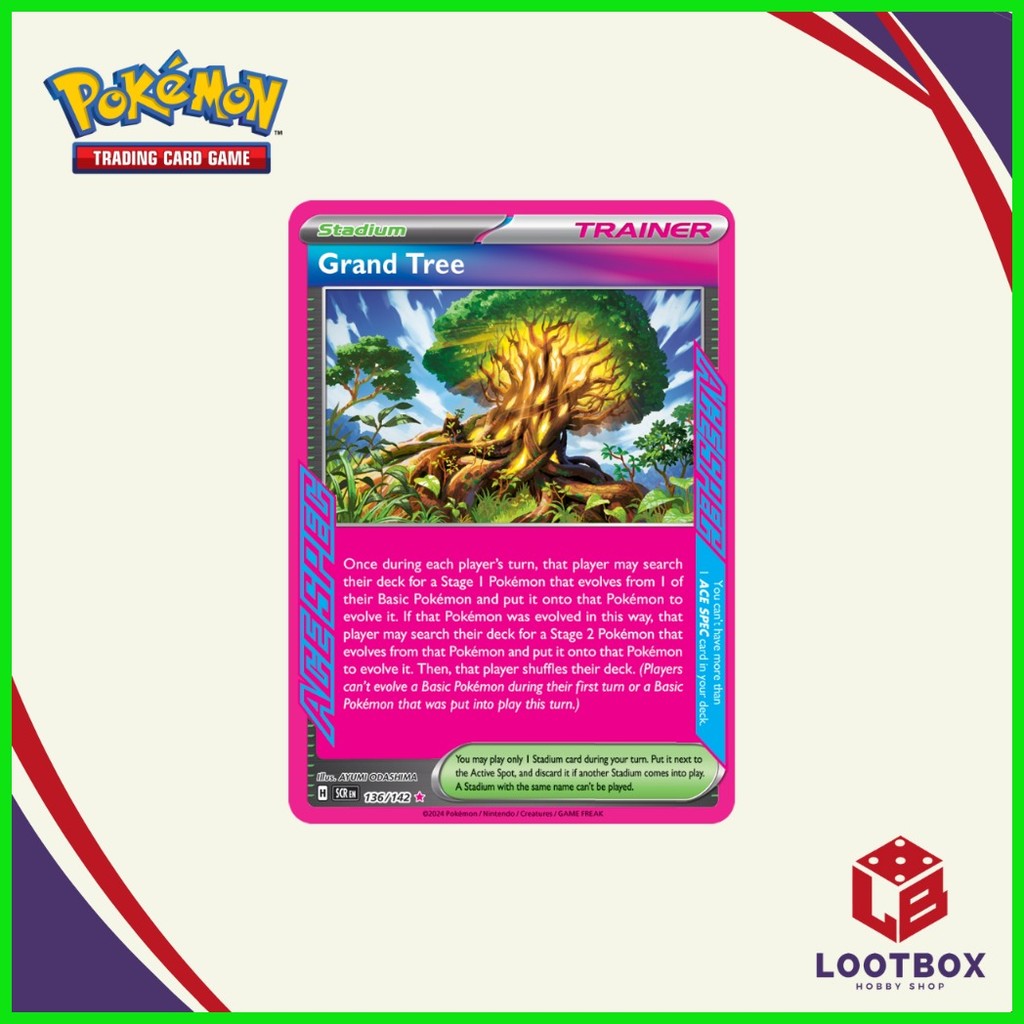 grand tree pokemon card - /142 Stellar Crown  ACE SPEC Grand Tree - 136/142 Stellar