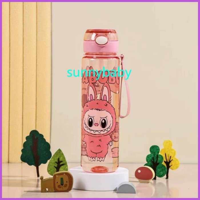 Sunny Shop 800ml Transparent Cartoon Plastic Labubu water cup Water ...
