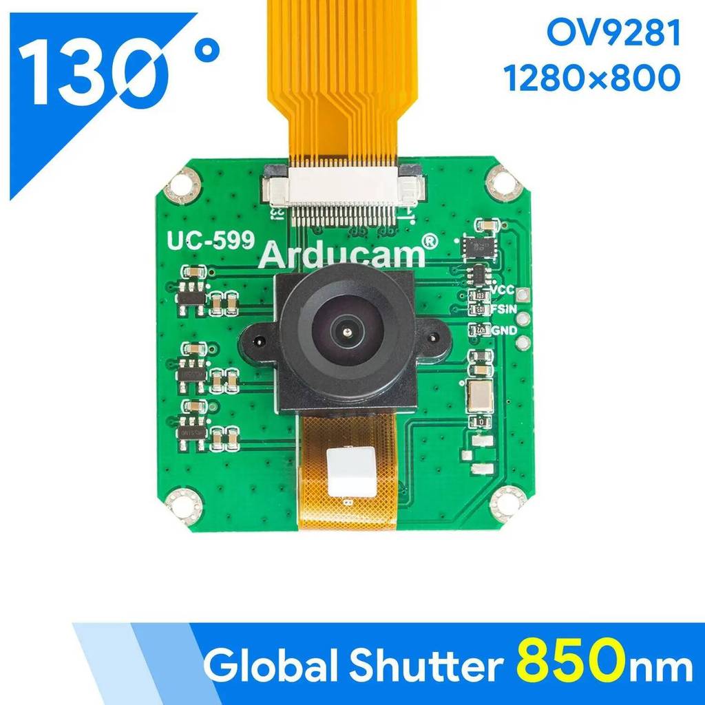Arducam OV9281 1MP Mono Global Shutter Camera Module with 130deg 850nm ...