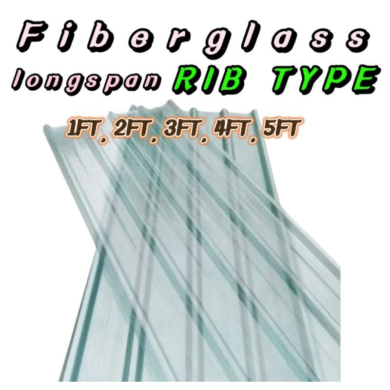 Local Made Longspan RIB TYPE Fiber Glass 1.5mm thickness 110cm width ...