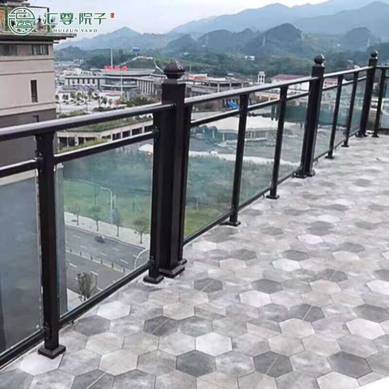 Hui Zun Glass Balcony Guardrail Zinc Steel Railing for Home Villa ...