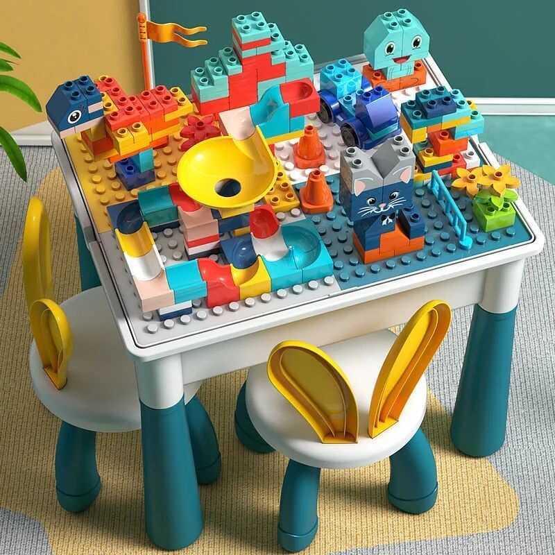 Puzzle Learning Desks Tables Multifunctional Building Block Table And ...