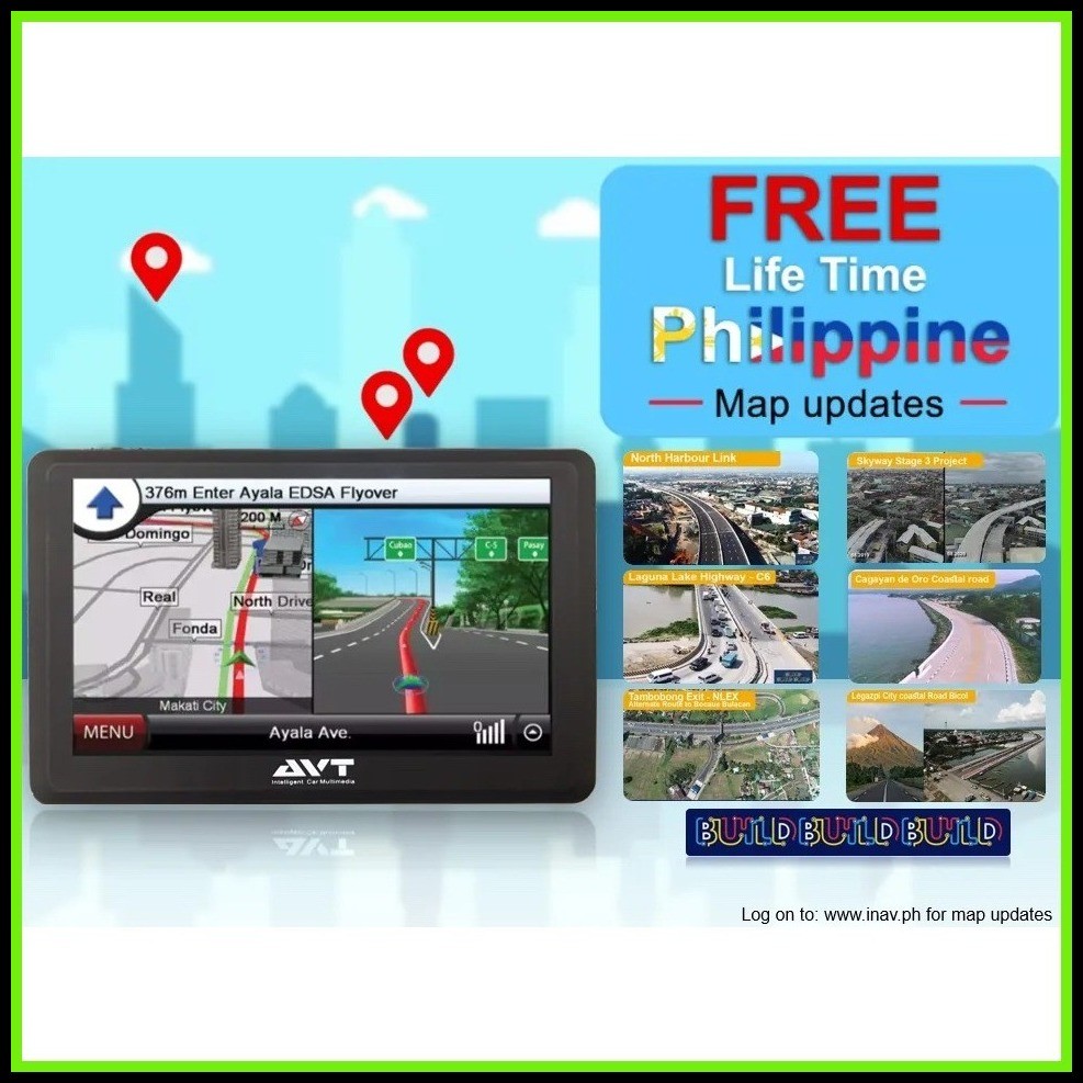 AVT 5 Inch Portable GPS Navigation Navigator Navi Windows CE ...