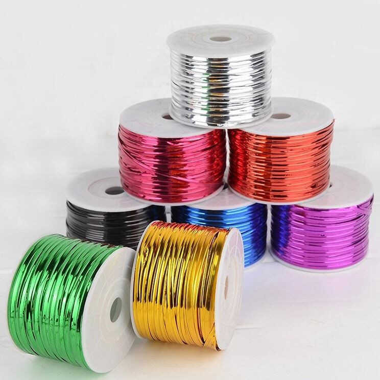 100Meters Long Birthday Twist Metallic Bouquet String Roll Gift ...