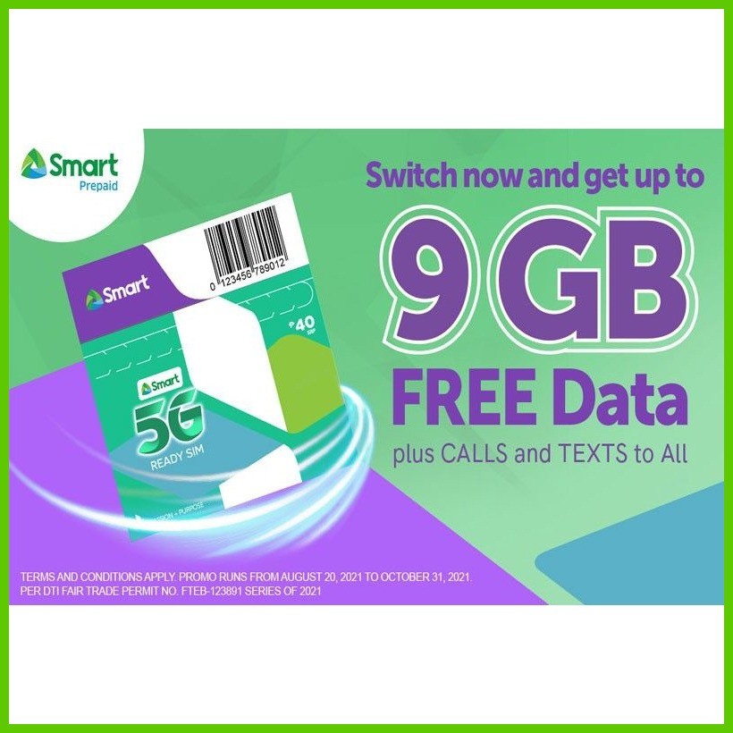 ∱ ☺ Smart 5G LTE Tricut Brand New Simcard Fresh Free 21GB Data 10min ...