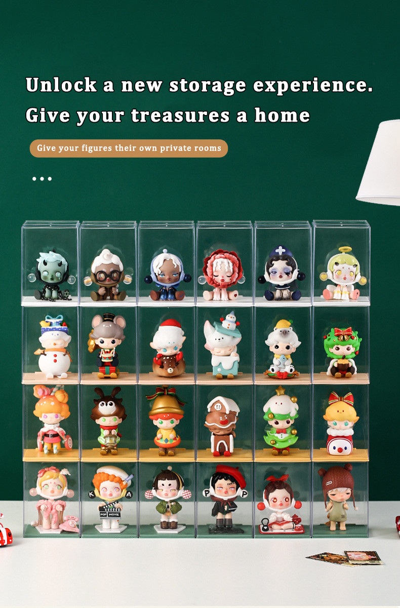 Model Box Fully Transparent Display Box Figure Display Stand Stackable ...