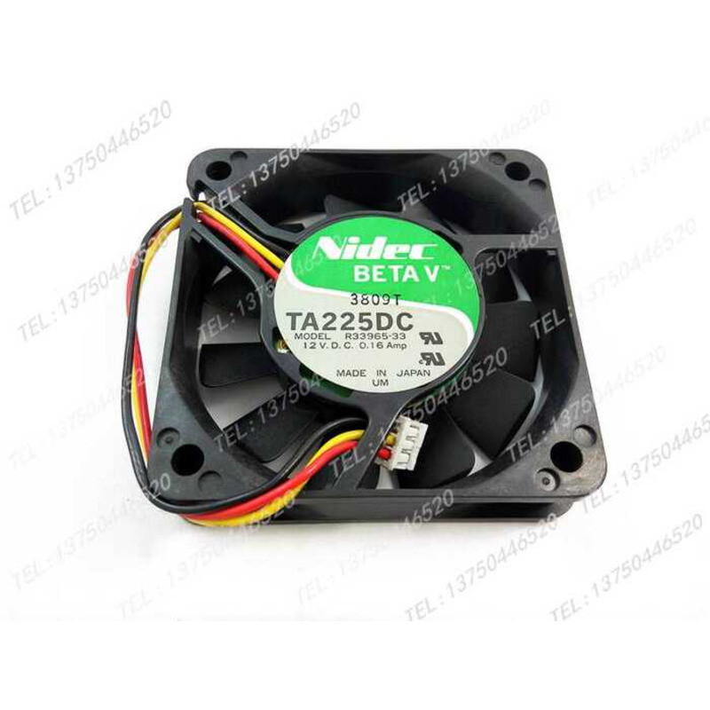 Original NIDEC Ta225 R33965-33 6015 12V 0.16A 6Cm Server Chassis Fan ...