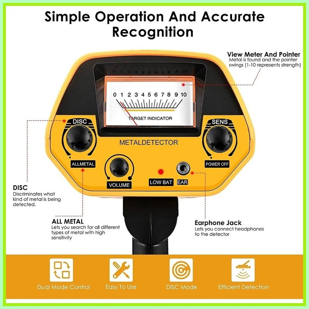 Underground Metal Detector Waterproof Gold Digger Scanner LCD Display ...