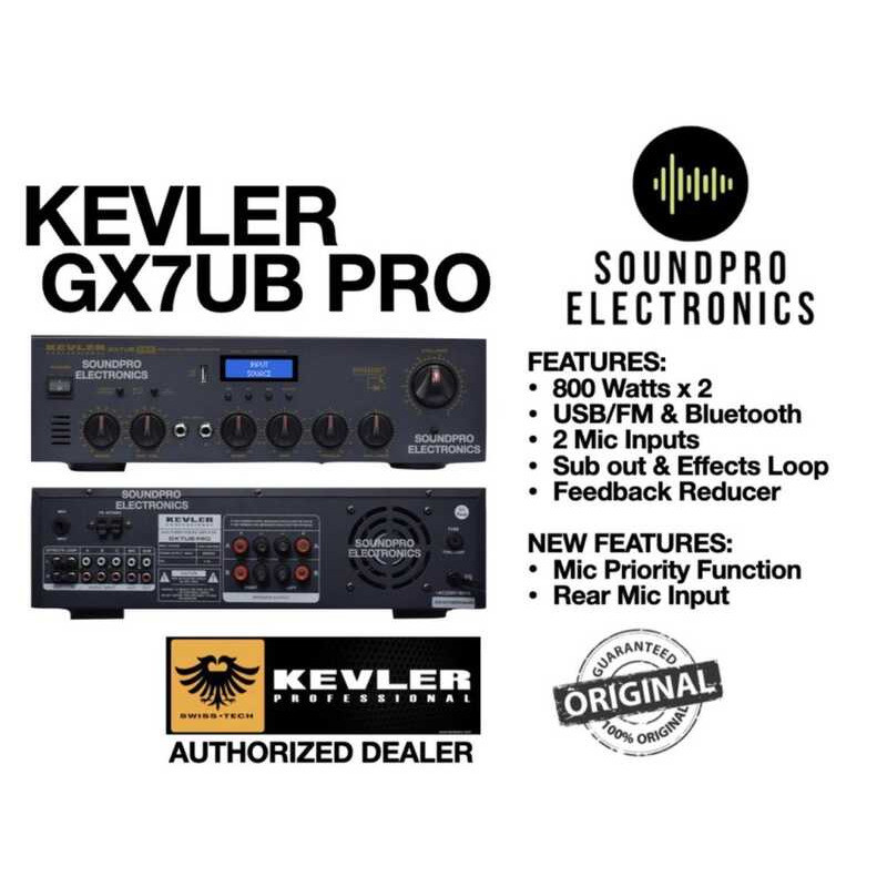 Kevler Gx-7Ub PRO High Power Videoke Amplifier 800W X 2 With Usb, FM ...