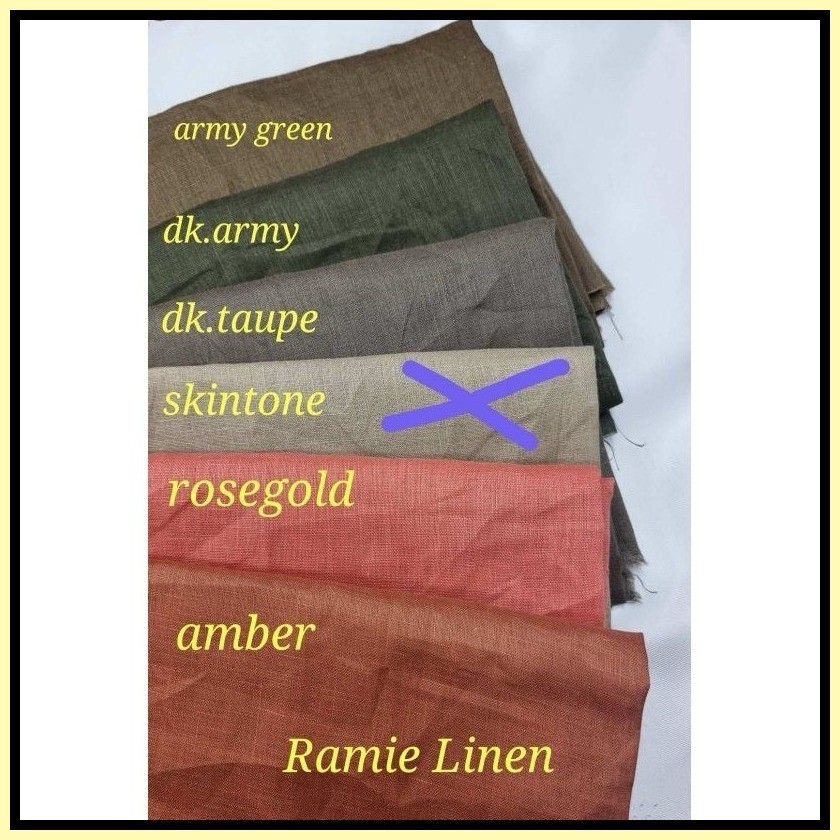 Ramie Linen Fabrics 60width | Shopee Philippines