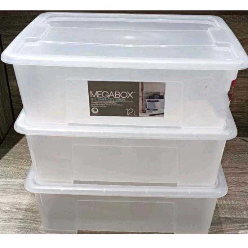 3 Megabox Pcs 12L Stackable Storage Box 40X29x14cm | Shopee Philippines