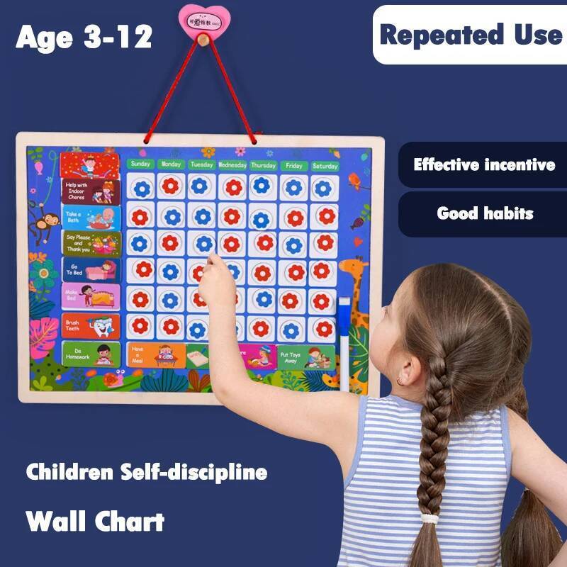 Growth Children Eduional Magnetic Habit Tracking Reward Chart Self ...