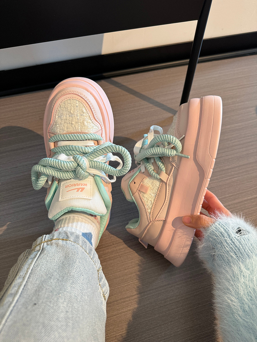Pull Back Platform White Shoes - Fall 2025 French-Style Thick Sole ...