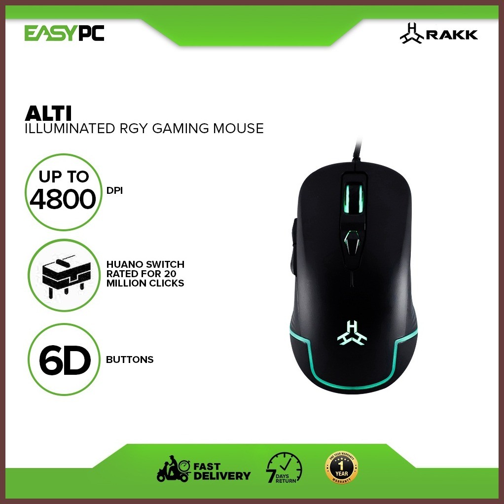 EasyPC | Rakk Alti Illuminated Gaming Mouse | Best for FPS Games | 1 ...