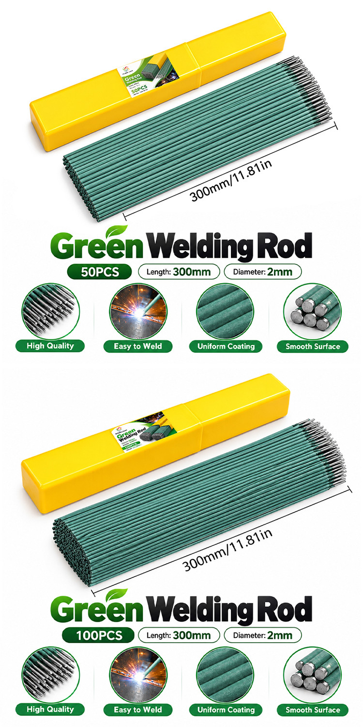 （Fast&COD）50/100PCS Green Thin Welding Rod For Iron Angle Galvanized ...