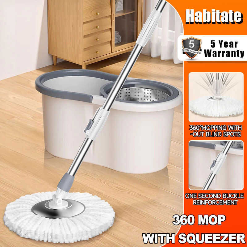 Habitate 360 With Spinner Rorating Map Squeezer Floor Cleaning Heavy ...