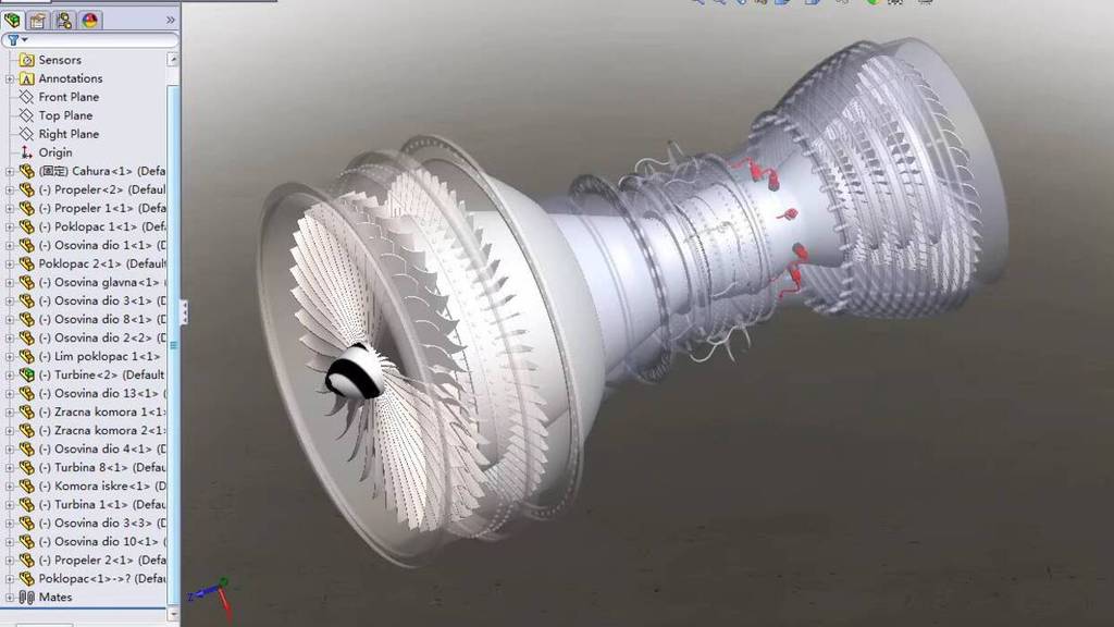 CODCOD Mlazni Jet Engine Blueprints SolidWorks Design Engine 3D ...