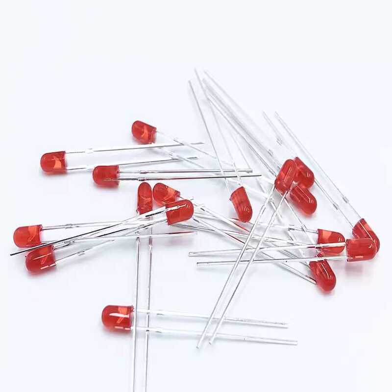 Long Leg 3mm Edgeless F3LED High Brightness Red Light Emitting Diode ...