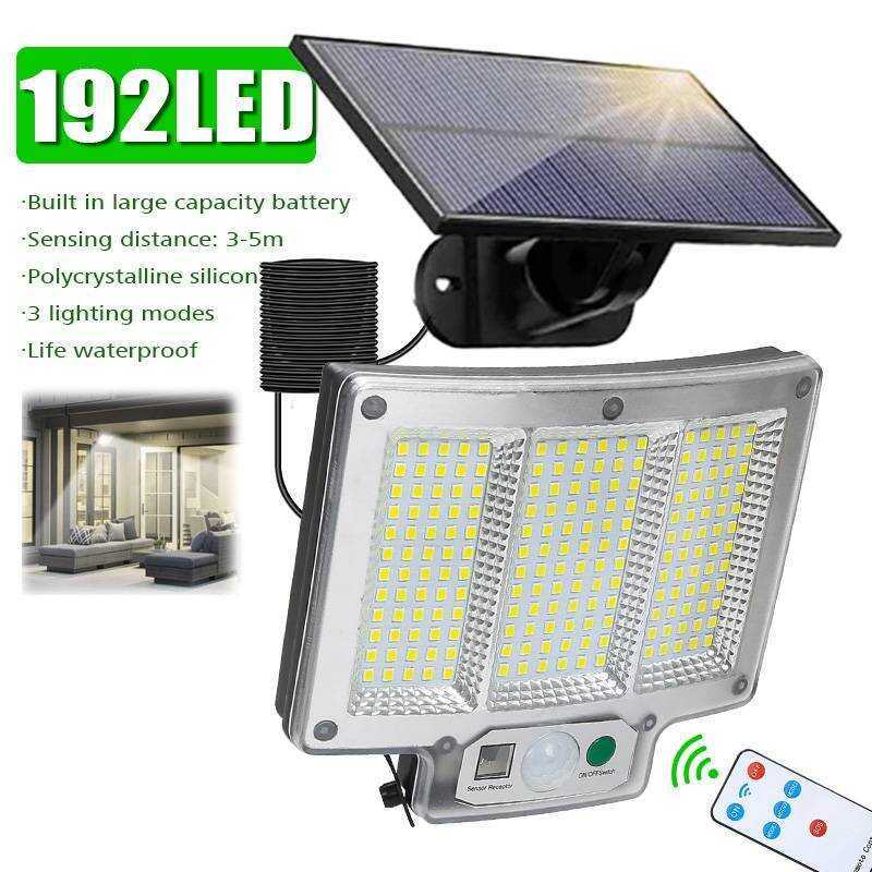 1Pc 192 LED Split Solar Light Outdoor Waterproof With Motion Sensor ...