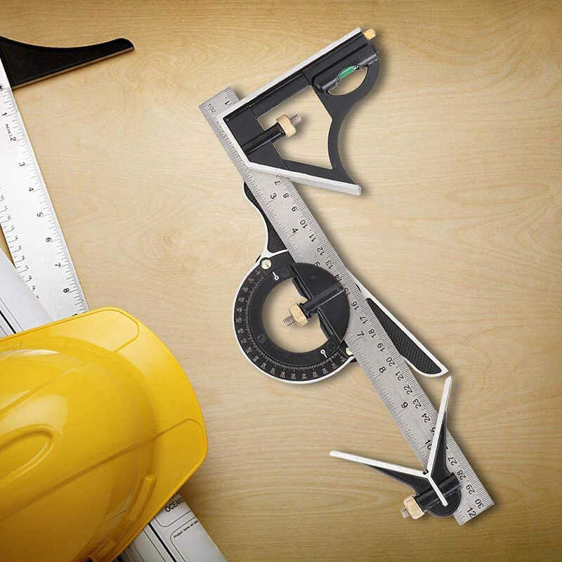 Multifunctional 3-in-1 Protractor Level Carpenter's Special Combination ...