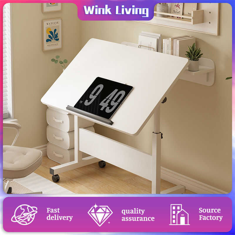 Adjustable Computer Laptop Study Side Foldable Mobile Desk Rotating ...