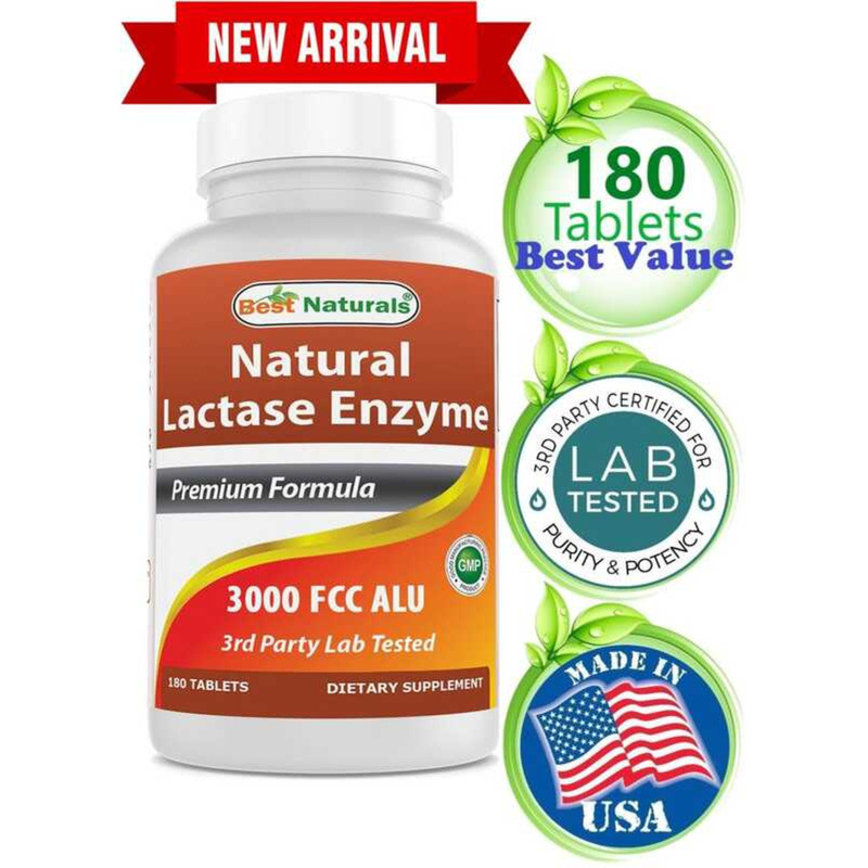 Fast Acting Lactase (Lactaid) 180 Tablets For Lactose Intolerance ...