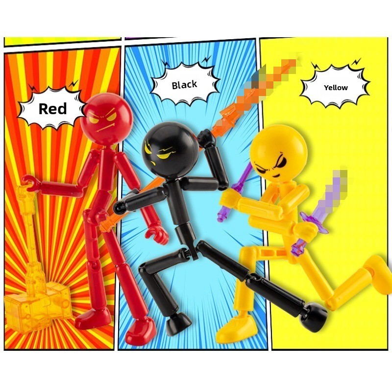 Crazy Matchstick Man Assembly Model Stickbot Action Figure Robot 13 ...