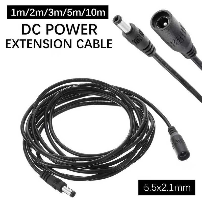 Mm Male Female Power Cord Extend Wire Adapter For Outdoor CCTV IP ...