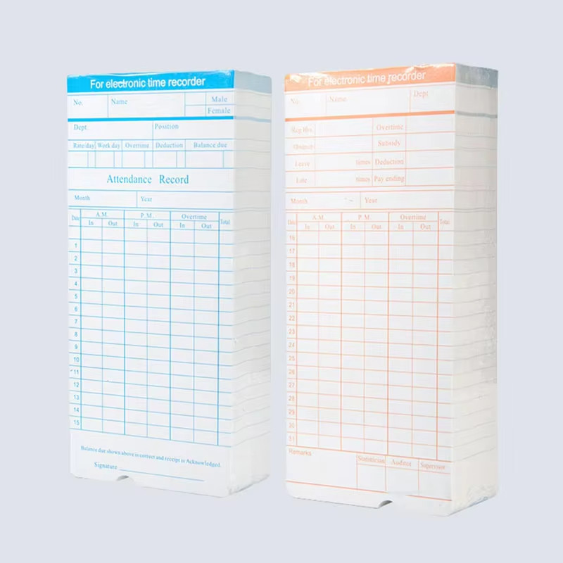 500 sheets Monthly Time Clock Card for Employee Attendance Payroll ...
