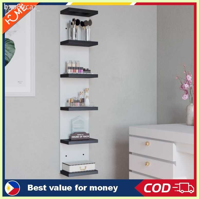 Wall-mounted rack, simple storage rack, wooden 3-5 layer storage rack ...