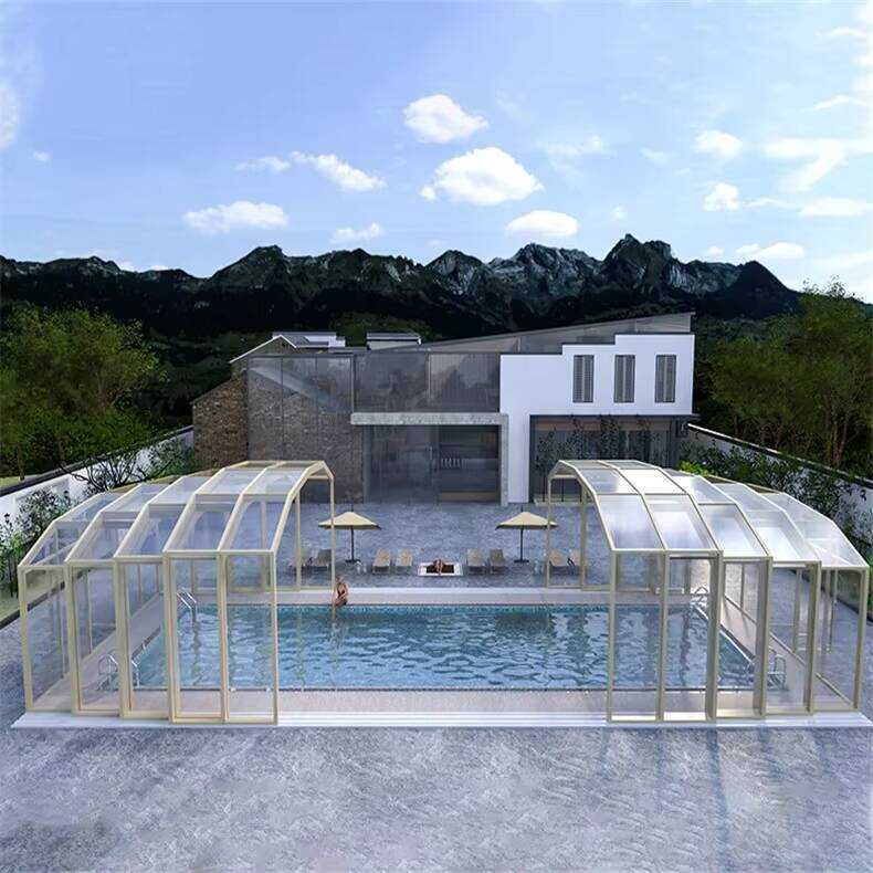 Retractable Roof Above Ground Patio Enclosures Outdoor Swimming Pool ...