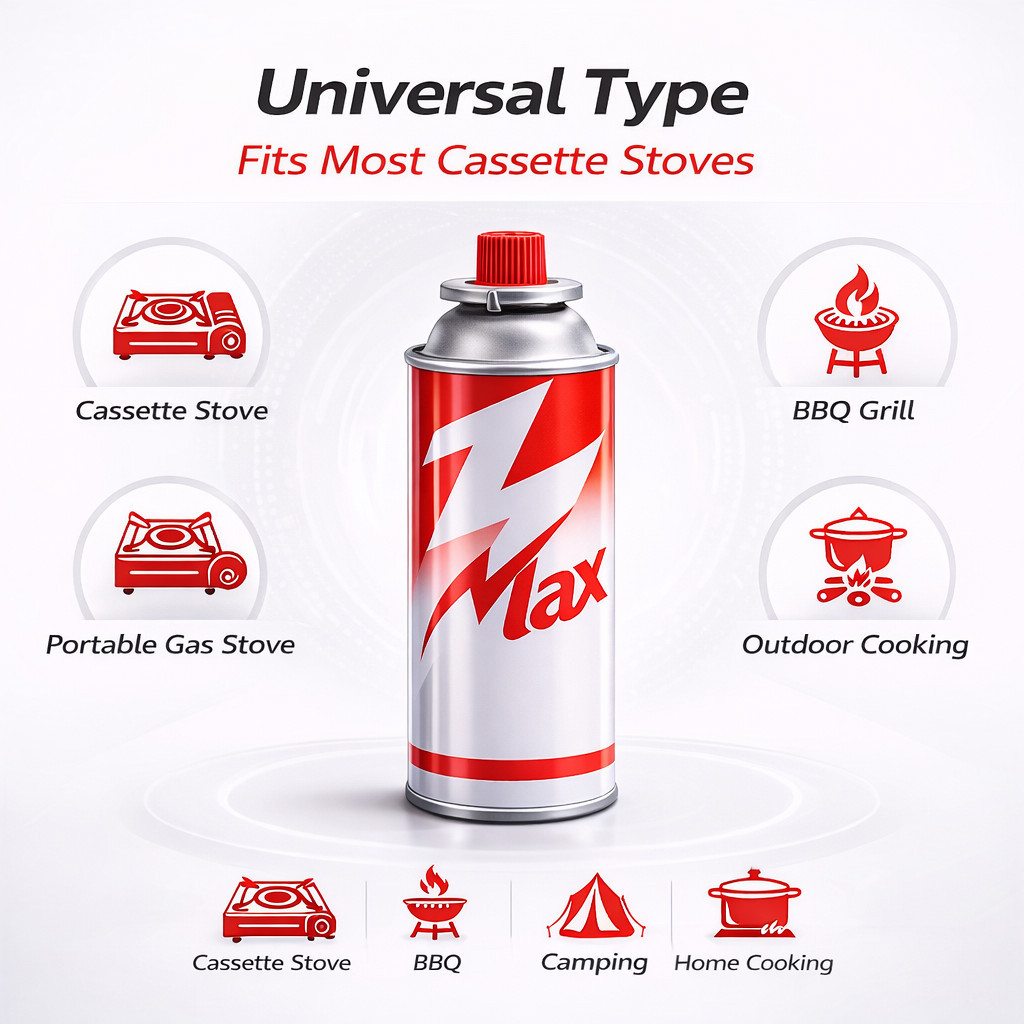MAX # 220g Butane Gas Canisters 4PCS for Portable Stove & BBQ | Shopee ...